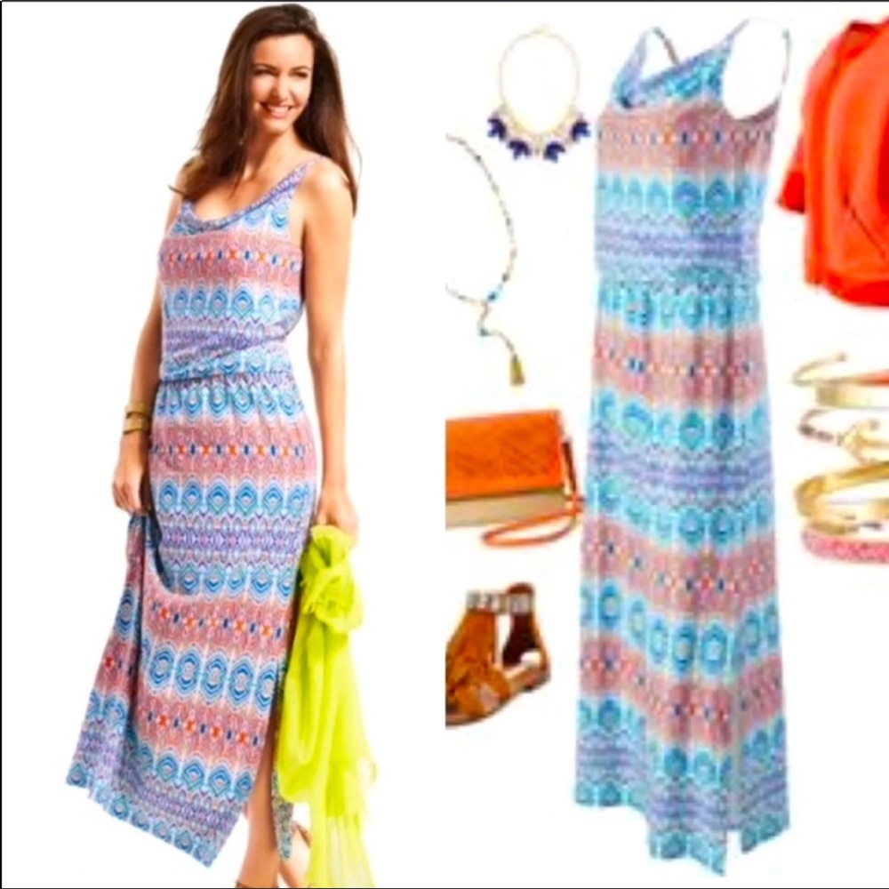 CAbi Aztec maxi dress size XL